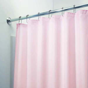 Růžový závěs do sprchy iDesign, 183 x 183 cm obraz