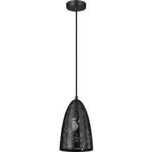 Černé závěsné svítidlo s kovovým stínidlem ø 20 cm Bene – Candellux Lighting obraz
