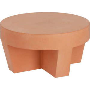 Terakotový odkládací stolek Kave Home Vilena, ⌀ 60 cm obraz