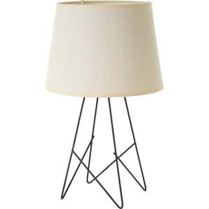 Černo-krémová stolní lampa s textilním stínidlem (výška 38, 5 cm) – Casa Selección obraz