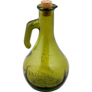 Zelená láhev na olej z recyklovaného skla Ego Dekor Olive, 500 ml obraz
