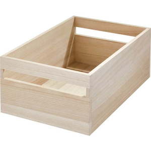 Úložný box ze dřeva paulownia iDesign Eco Handled, 25, 4 x 38 cm obraz