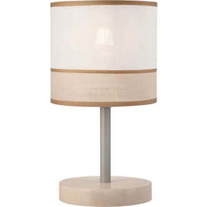 Světle hnědá stolní lampa s textilním stínidlem, výška 30 cm Andrea – LAMKUR obraz