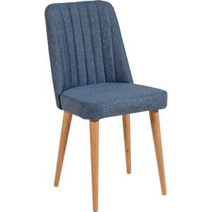Modrá sametová jídelní židle Stormi Sandalye – Kalune Design obraz