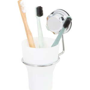 Samodržící kovový kelímek na zubní kartáčky ve stříbrné barvě Bestlock Bath – Compactor obraz