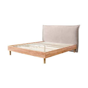 Béžová/přírodní dvoulůžková postel s roštem 180x200 cm Charlie – Bobochic Paris obraz