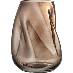 Hnědá skleněná váza Bloomingville Ingolf, výška 26 cm obraz