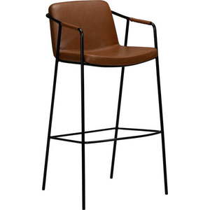Hnědá barová židle z imitace kůže DAN-FORM Denmark Boto, výška 105 cm obraz