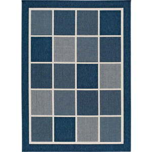 Modrý venkovní koberec Universal Nicol Squares, 140 x 200 cm obraz