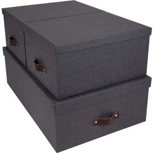 Sada 3 černých úložných krabic Bigso Box of Sweden Inge obraz