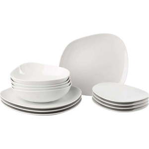 12dílná sada bílých porcelánových talířů Villeroy & Boch Like Organic obraz