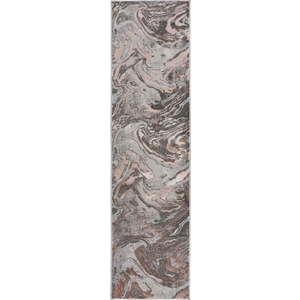 Šedo-béžový běhoun Flair Rugs Marbled, 80 x 300 cm obraz