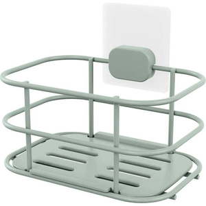 Samodržící kovová koupelnová polička v mentolové barvě Grena – Compactor obraz