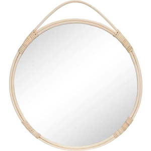 Nástěnné zrcadlo s ratanovým rámem ø 50 cm Malo – House Nordic obraz