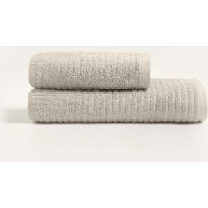 Béžové bavlněné ručníky a osušky v sadě 2 ks - Foutastic obraz
