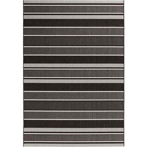 Černý venkovní koberec NORTHRUGS Strap, 80 x 150 cm obraz