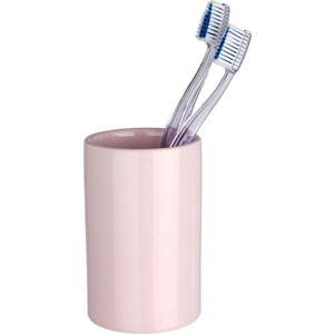 Růžový kelímek na zubní kartáčky Wenko Polaris Pink obraz