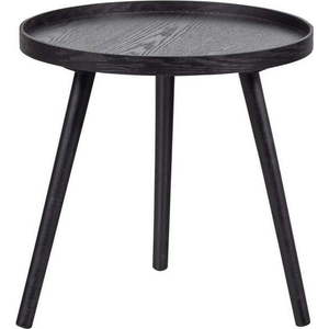 Černý odkládací stolek WOOOD Mesa, ø 45 cm obraz