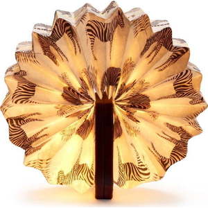 Tmavě hnědá stmívatelná stolní lampa (výška 3, 5 cm) Velvet Accordion – Gingko obraz