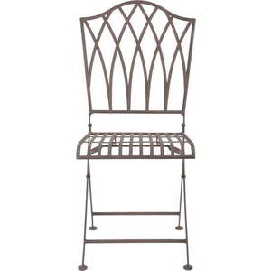 Hnědá kovová skládací zahradní židle – Esschert Design obraz