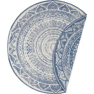 Modro-krémový venkovní koberec NORTHRUGS Siruma, ø 200 cm obraz