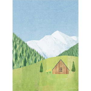 Plakát 30x40 cm Mountain Cabin - Travelposter obraz