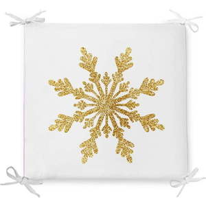 Vánoční podsedák s příměsí bavlny Minimalist Cushion Covers Single Snowflake, 42 x 42 cm obraz