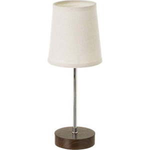 Bílá/hnědá stolní lampa s textilním stínidlem (výška 34, 5 cm) – Casa Selección obraz