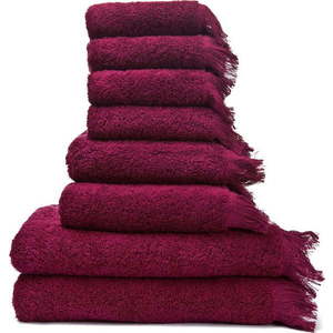 Sada 6 červených ručníků a 2 osušek ze 100% bavlny Bonami Selection obraz