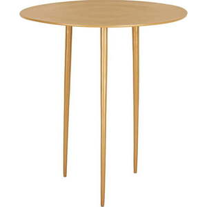 Hořčicově žlutý kovový odkládací stolek Leitmotiv Supreme, ø 42, 5 cm obraz