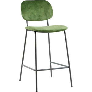 Zelená sametová barová židle 92 cm Emma – Light & Living obraz