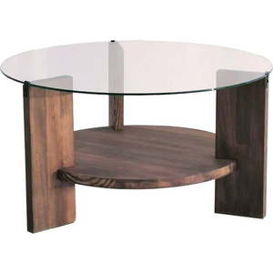 Hnědý kulatý konferenční stolek ø 75 cm Mondo – Neostill obraz