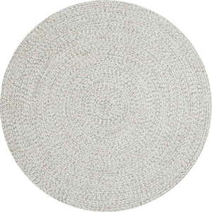 Bílý/béžový kulatý venkovní koberec ø 200 cm - NORTHRUGS obraz