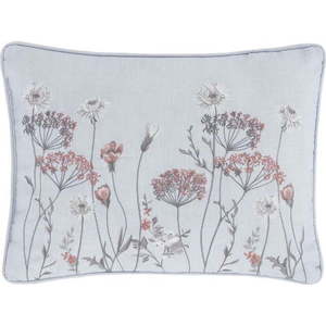 Růžovo-šedý polštář Catherine Lansfield Meadowsweet Floral, 30 x 40 cm obraz