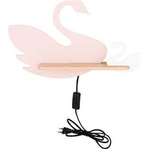 Bílo-růžové dětské svítidlo Swan – Candellux Lighting obraz