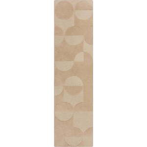Béžový vlněný koberec běhoun 60x230 cm Gigi – Flair Rugs obraz