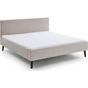 Béžová čalouněná dvoulůžková postel 180x200 cm Leira – Meise Möbel obraz