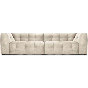 Béžová sametová pohovka Windsor & Co Sofas Vesta, 280 cm obraz