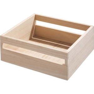 Úložný box ze dřeva paulownia iDesign Eco Handled, 25, 4 x 25, 4 cm obraz