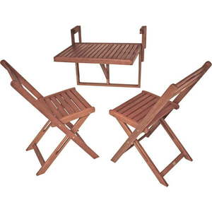 Set 2 židlí a závěsného stolku z eukalyptového dřeva Garden Pleasure Balcony Berkeley obraz
