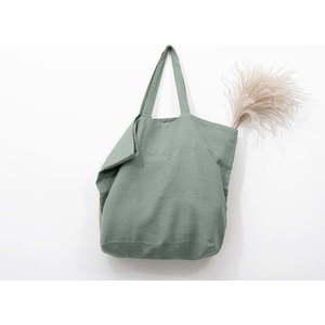 Zelená lněná nákupní taška Linen Tales obraz