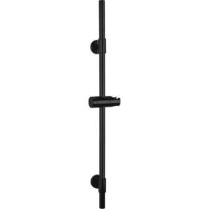 Černá nástěnná sprchová tyč z nerezové oceli 66 cm Basic – Wenko obraz