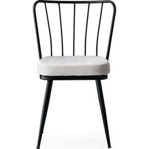 Bílo-černé kovové jídelní židle v sadě 2 ks Yildiz – Kalune Design obraz