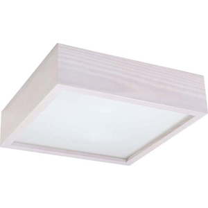 Bílé stropní svítidlo se skleněným stínidlem 30.5x30.5 cm Busha – Nice Lamps obraz