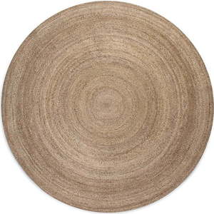 Oboustranný jutový kulatý koberec v přírodní barvě ø 100 cm Braided Grey – Hanse Home obraz