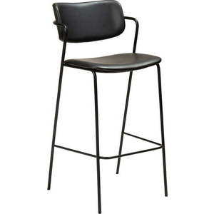 Černá barová židle z imitace kůže DAN-FORM Denmark Zed, výška 107 cm obraz