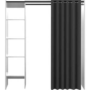 Černo-bílá šatní skříň 160x182 cm Tom - TemaHome obraz