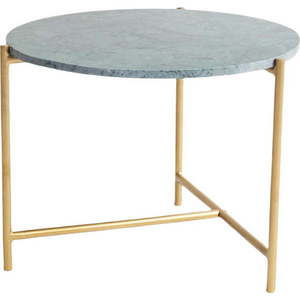 Mramorový kulatý konferenční stolek v zeleno-zlaté barvě ø 50 cm Morgans – Really Nice Things obraz