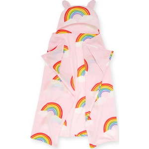 Růžová dětská deka z mikroplyše 120x150 cm Rainbow Hearts – Catherine Lansfield obraz