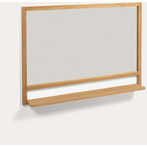 Nástěnné zrcadlo s poličkou s dřevěným rámem 100x70 cm Taciana – Kave Home obraz